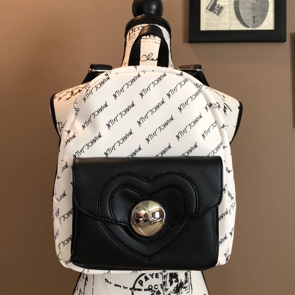 Betsey Johnson Heart Lock Backpack